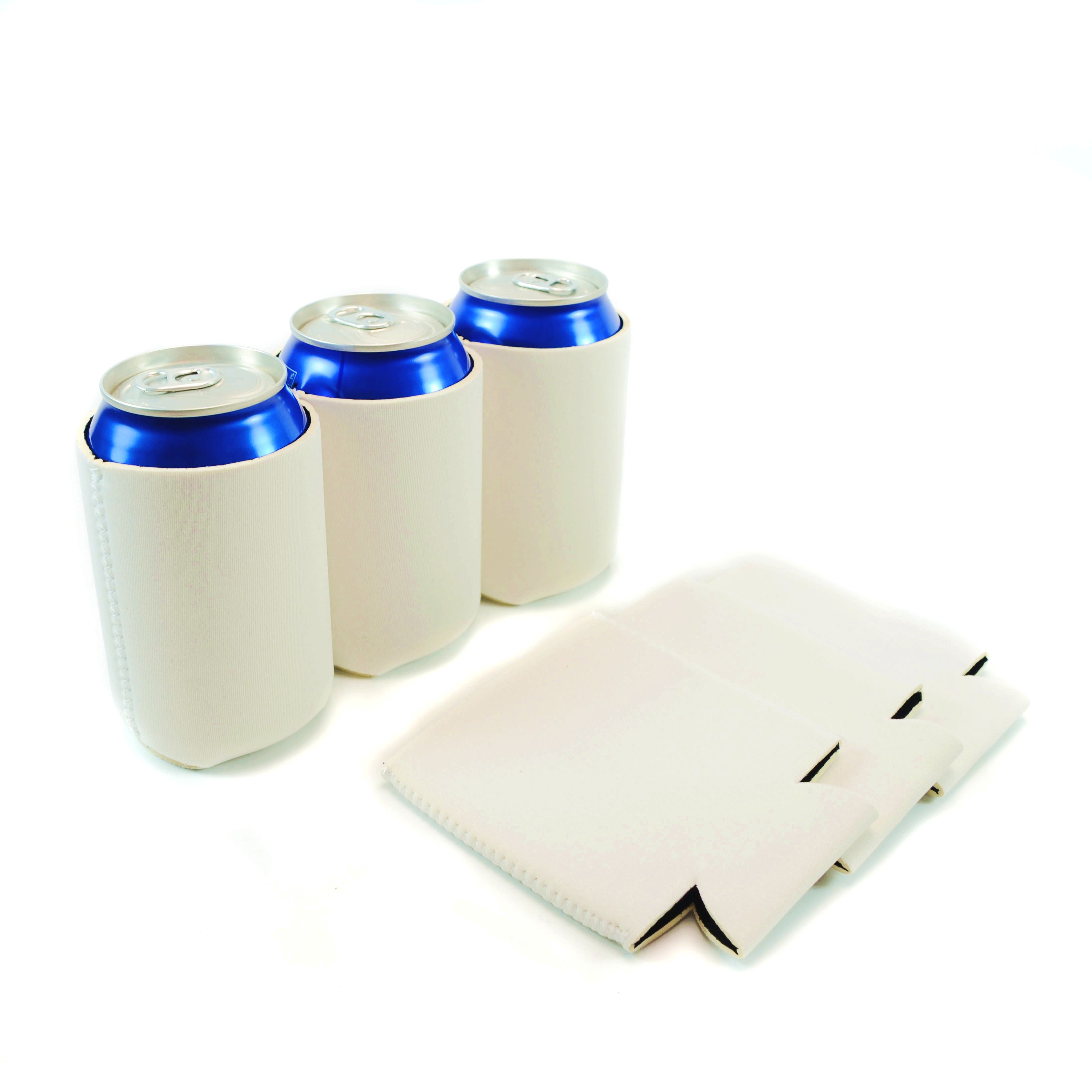 Neoprene Beer Can Cooler Sleeve (White 6-Pack)