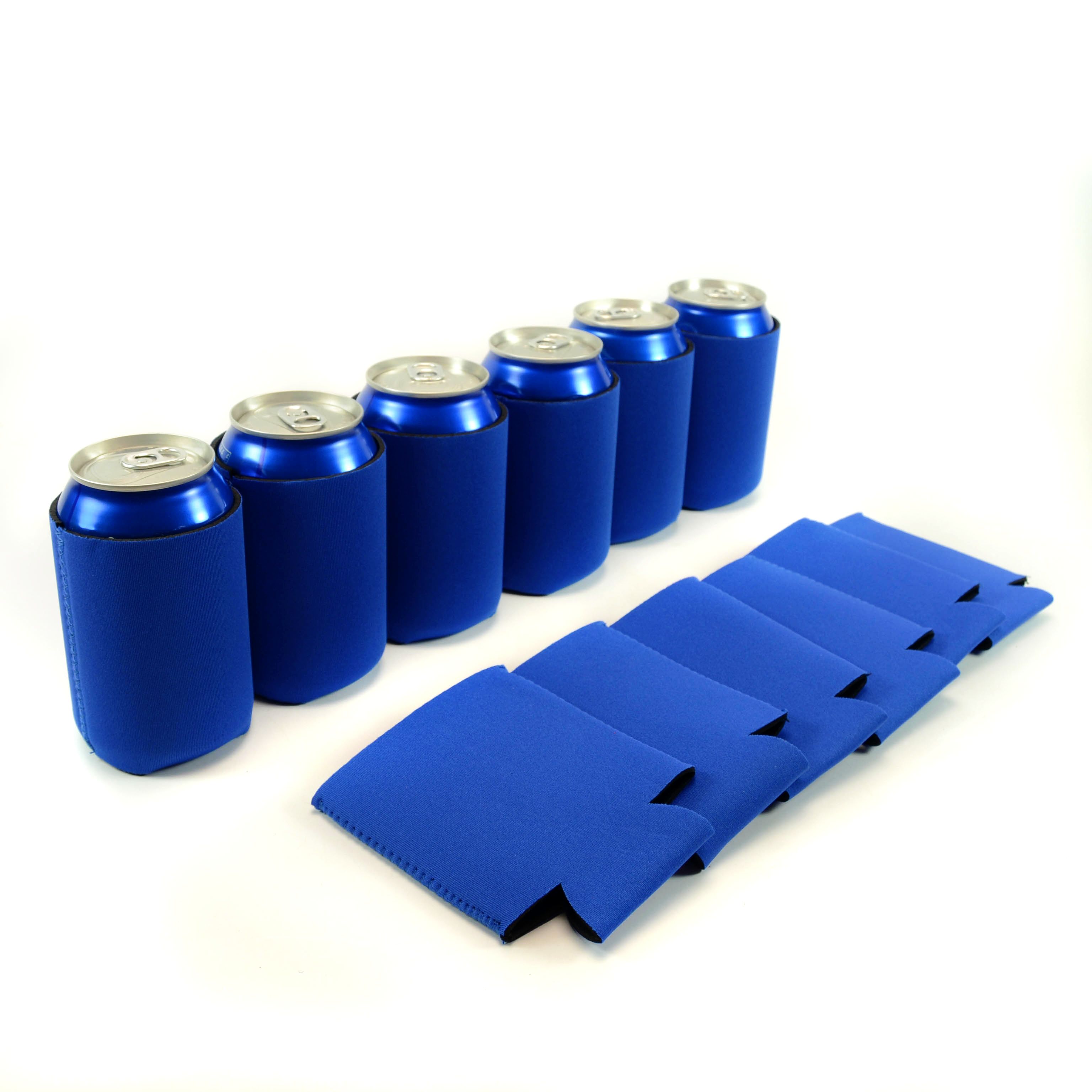 Neoprene Beer Can Cooler Sleeve (Blue 12-Pack)
