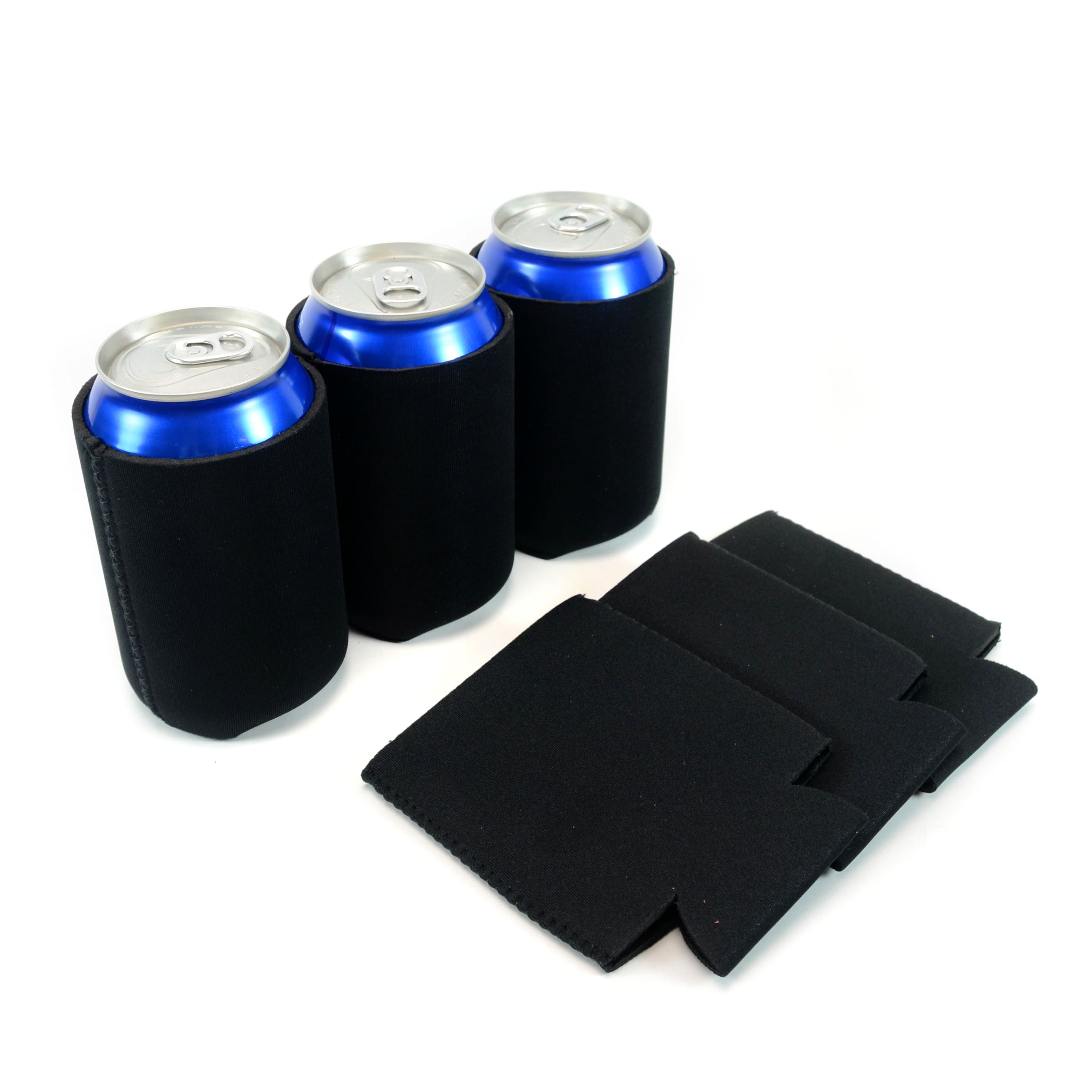 Neoprene Beer Can Cooler Sleeve (Black 6-Pack)