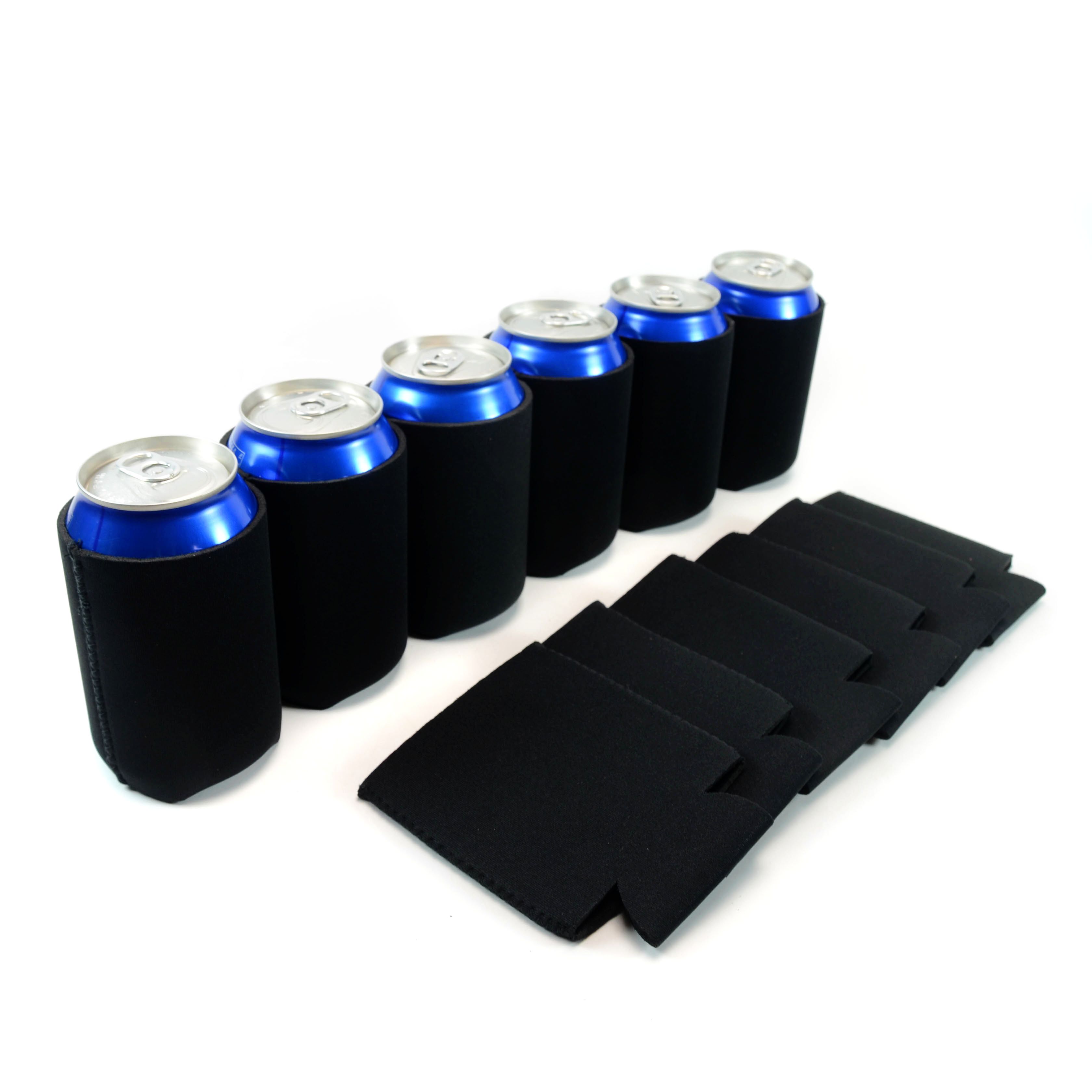 Neoprene Beer Can Cooler Sleeve (Black 12-Pack)