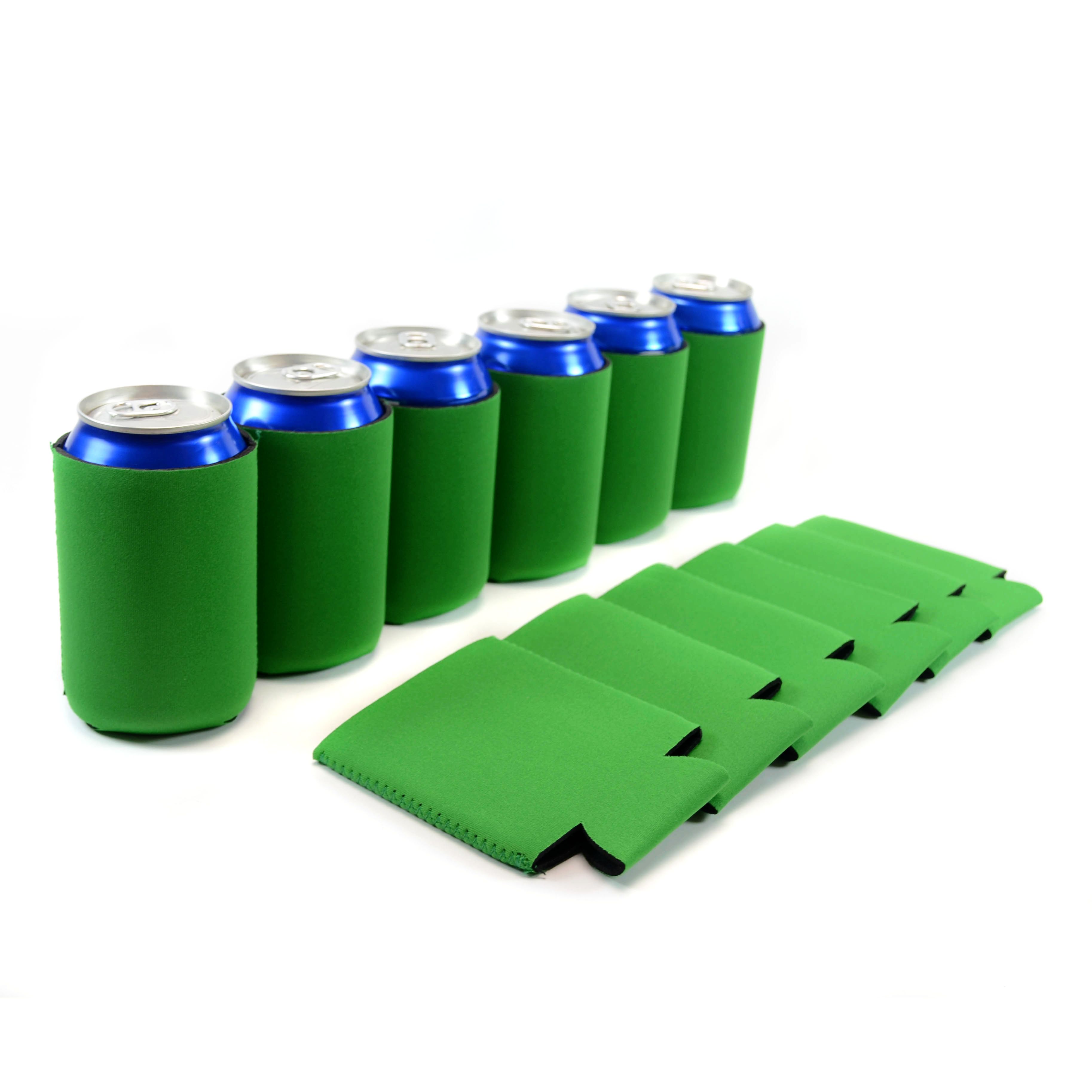 Neoprene Beer Can Cooler Sleeve (Green 12-Pack)